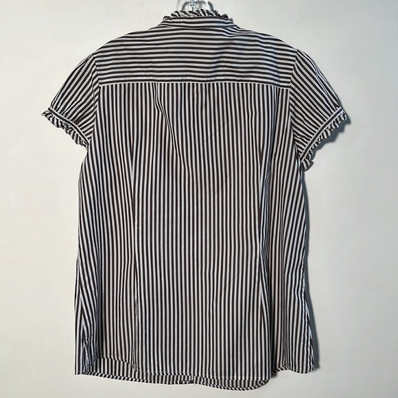 GAP Black and White Striped Blouse - Picture 2 of 16